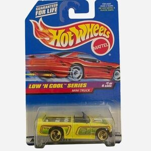 Hot Wheels Low 'N Cool Series 1/4 (1997) Yellow Mini Truck Toy #697 Vintage